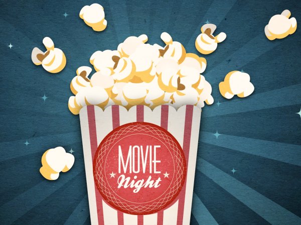 Фон для кинотеатра с попкорном