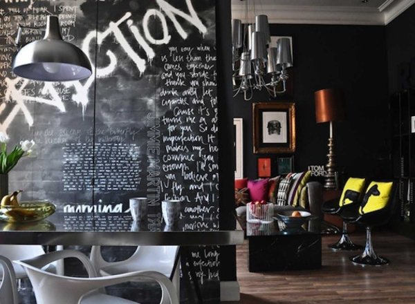 Надписи в интерьере в стиле лофт