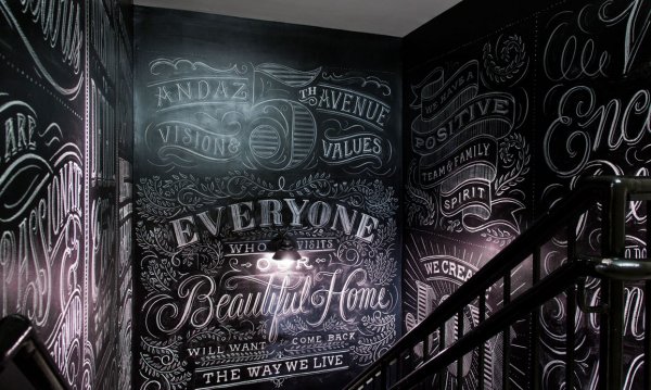 Надписи на меловой стене