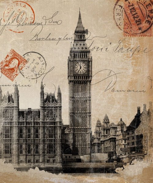Биг-Бен Лондон ретро