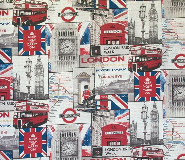 Ткань с английской тематикой