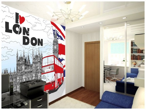 Стена в стиле Лондон