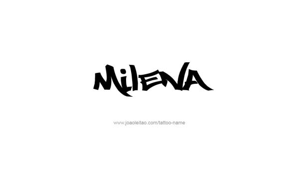 Милена красивым шрифтом