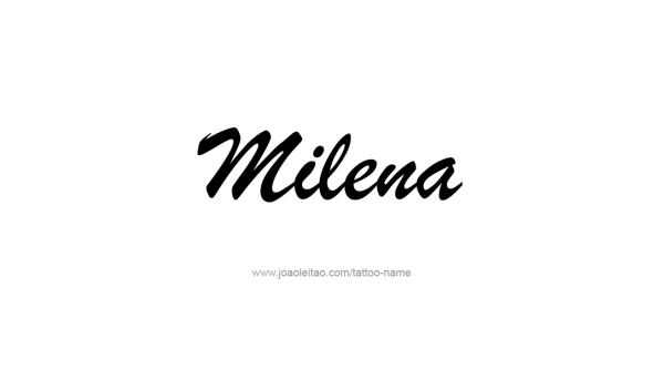 Тату с именем Милена
