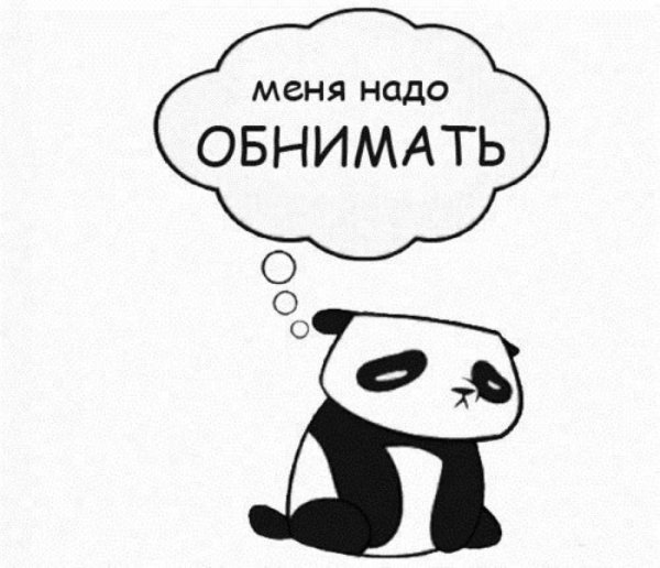 Панда меня надо обнимать