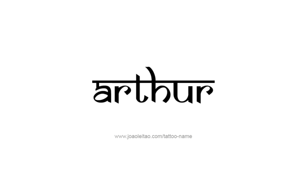 Тату с именем Артур
