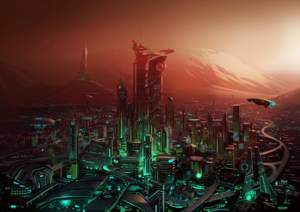 Sci Fi город футуризм