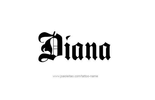 Тату с именем Диана