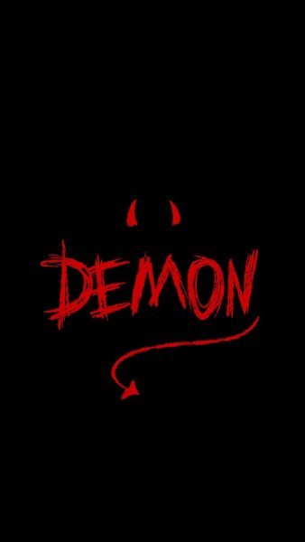 Обои на телефон с надписью демон