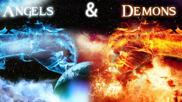 Angels and Demons надпись