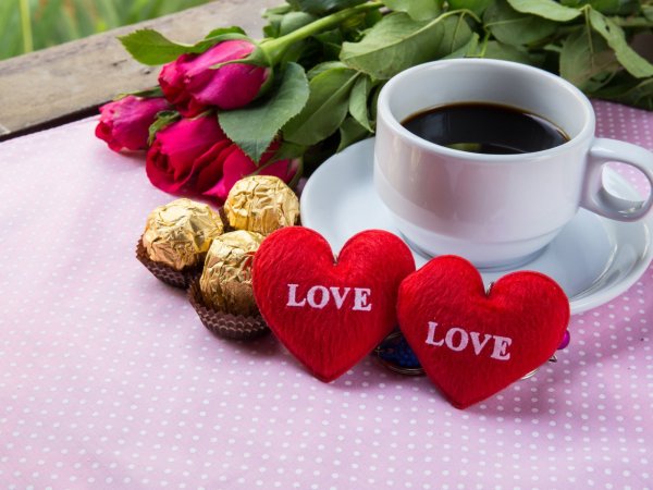 Доброе утро кофе с сердечком