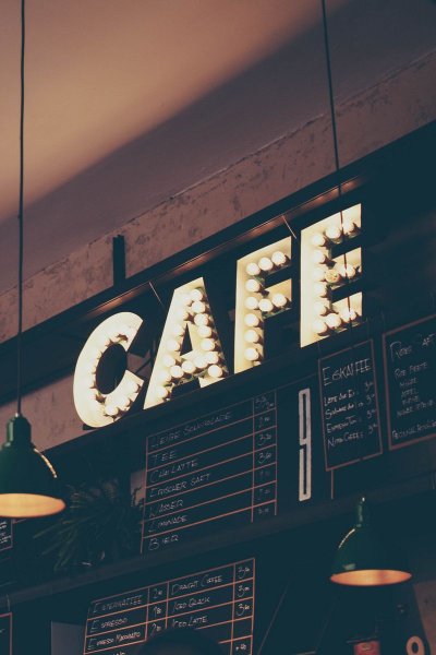 Надпись кафе