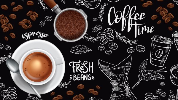 Кофейная тема вектор