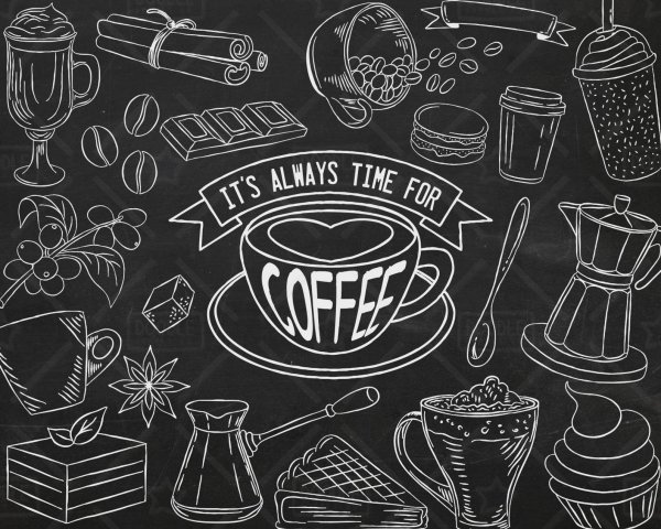 Векторные доски для кофейни