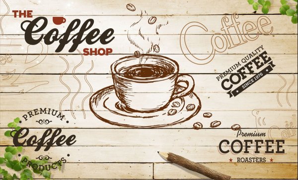Фон для плаката кофейни