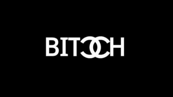 Bitch на черном фоне