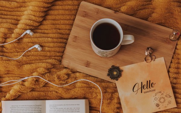 Осень книга кофе