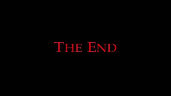 The end на черном фоне