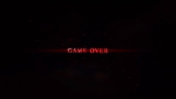 Красная надпись на черном фоне