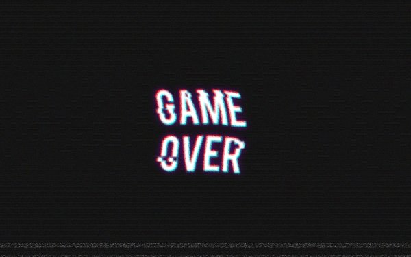 Надпись game over на черном фоне