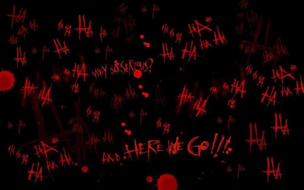 Кровавые надписи на чёрном фоне