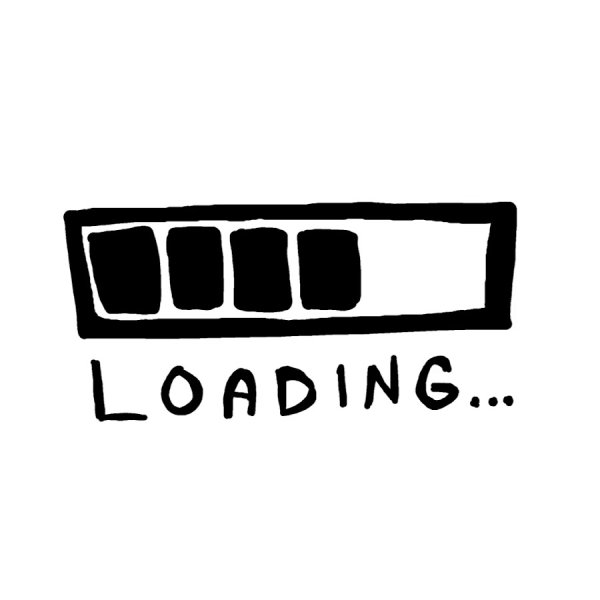 Надпись loading на белом фоне