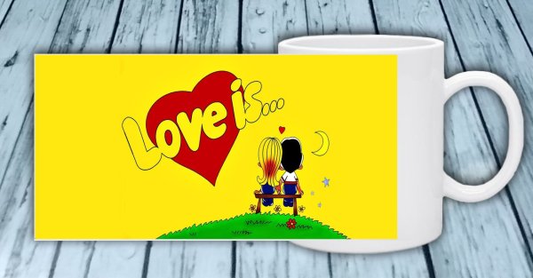 Макет на кружку лав из