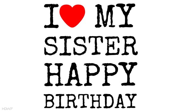 Happy Birthday sister надпись