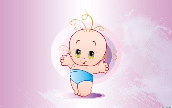 Девочка младенец мультяшная