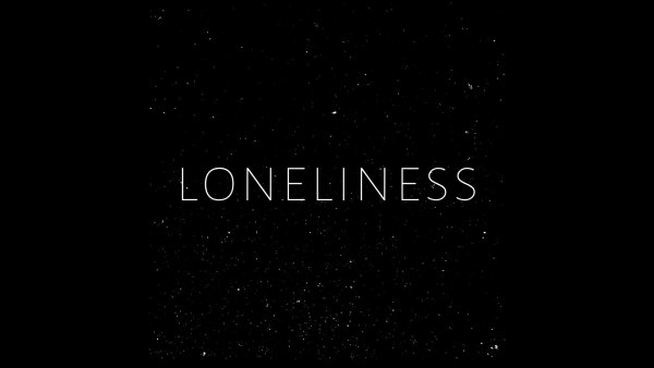 Одиночество надпись