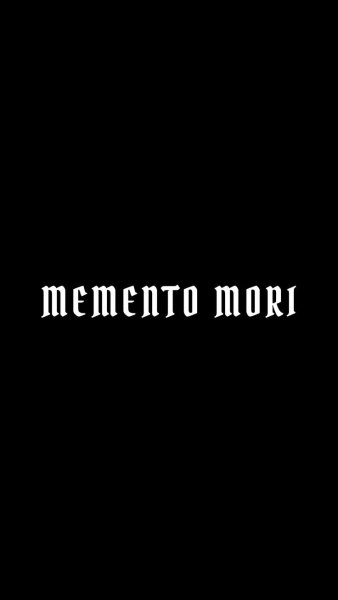 Моменто Мори на черном фоне