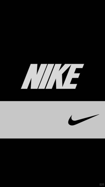 Nike на черном фоне