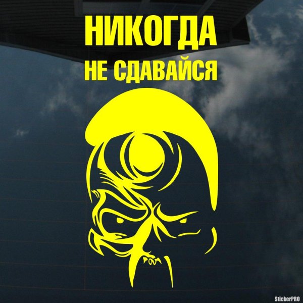 Никогда не сдавайся надпись