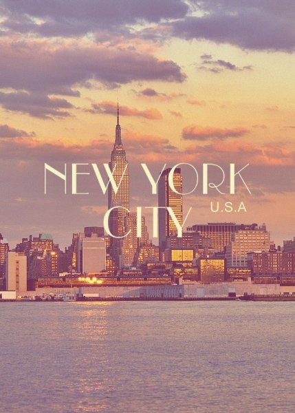 NY надпись