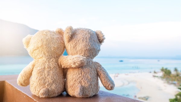 Плюшевые мишки обнимаются