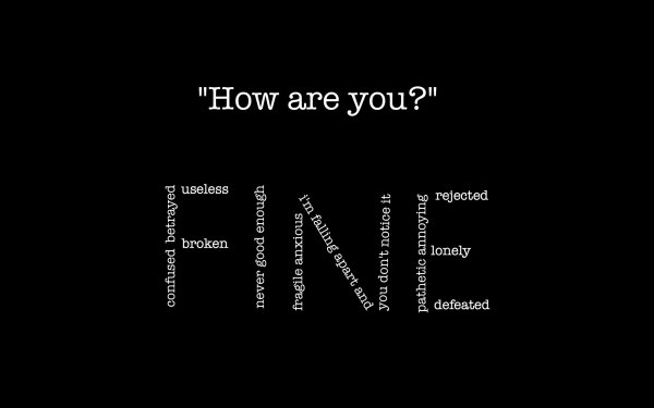 Грустные обои с надписями