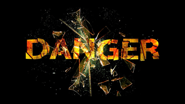 Надпись Dangerous