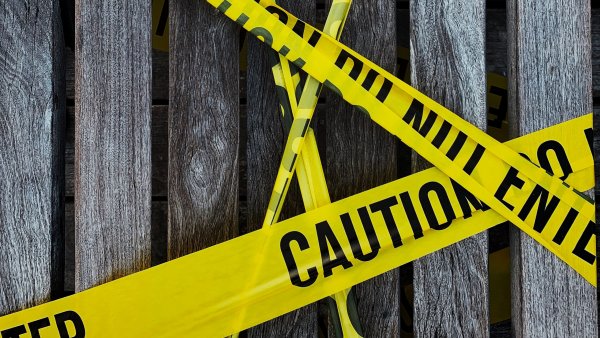 Желтая лента Caution