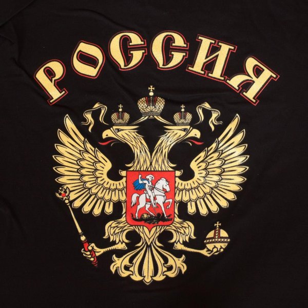 Герб России на черном фоне