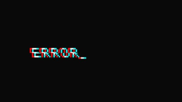 Надпись Error