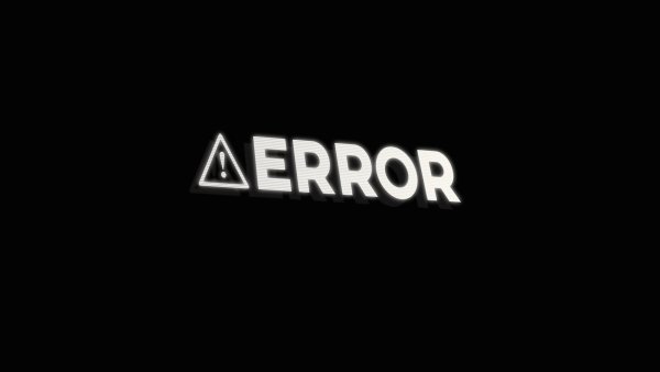 Error на черном фоне