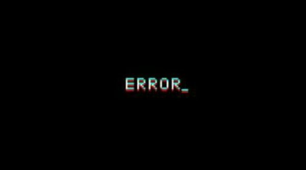 Error на черном фоне