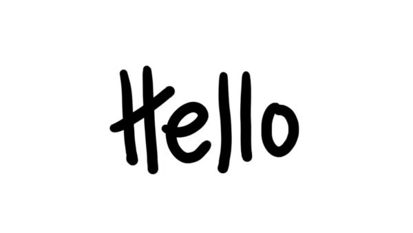 Привет на белом фоне