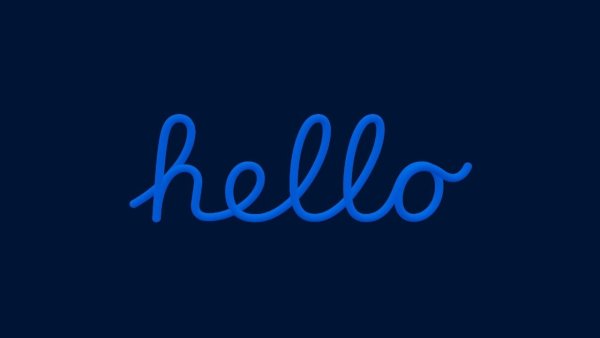 Заставка IOS hello