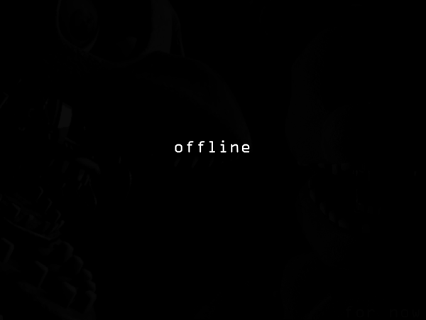 Оффлайн на чёрном фоне