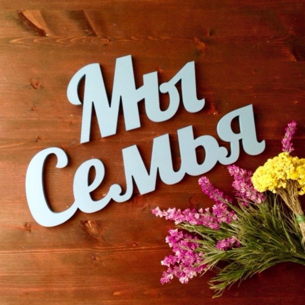Мы семья надпись