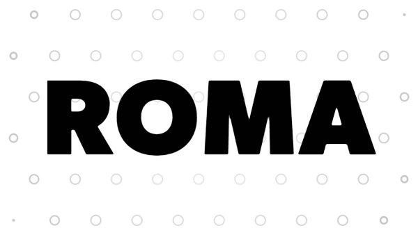 Имя Рома на белом фоне