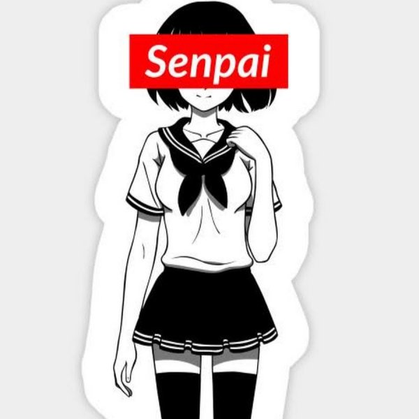 Аниме с надписью семпай