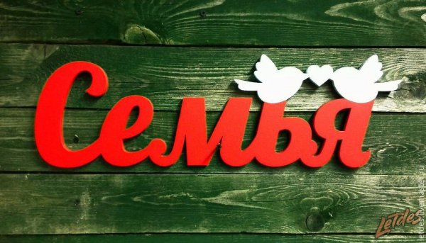 Моя семья надпись