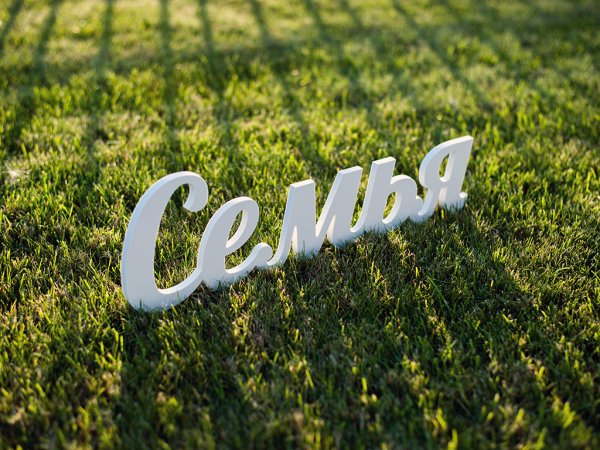 Семья надпись